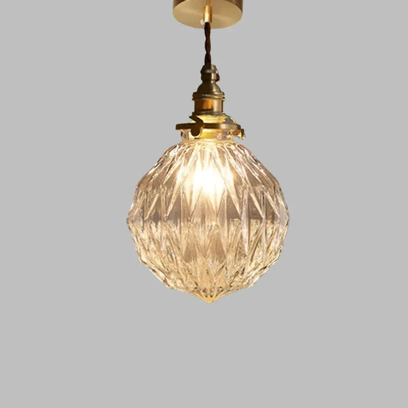 Pendant Lamp | Crystal Glass Globe & E27 Socket