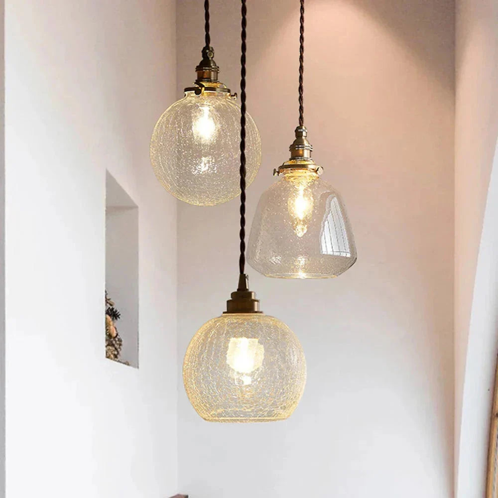 Pendant Lamp | Crystal Glass Globe & E27 Socket