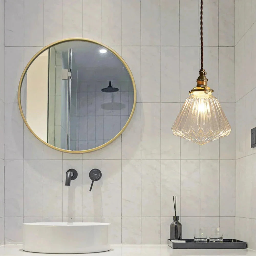 Pendant Lamp | Crystal Glass Globe & E27 Socket