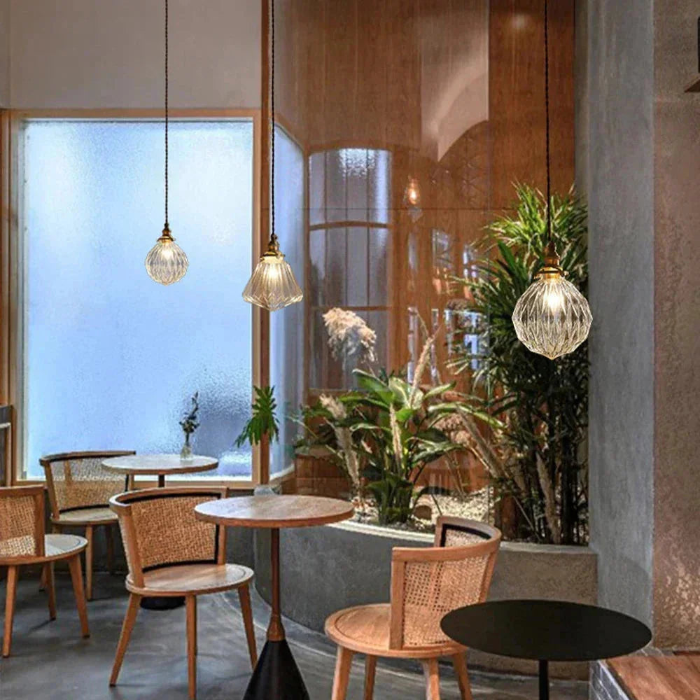 Pendant Lamp | Crystal Glass Globe & E27 Socket