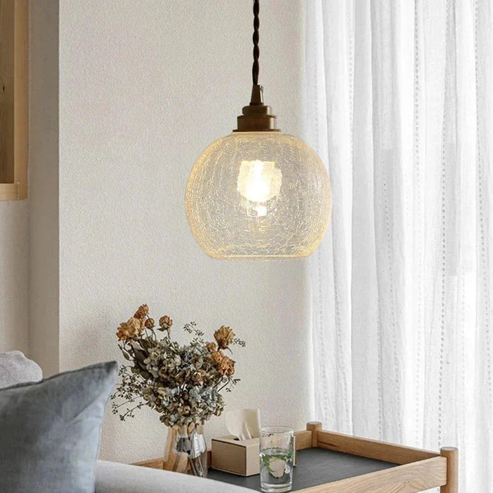 Pendant Lamp | Crystal Glass Globe & E27 Socket