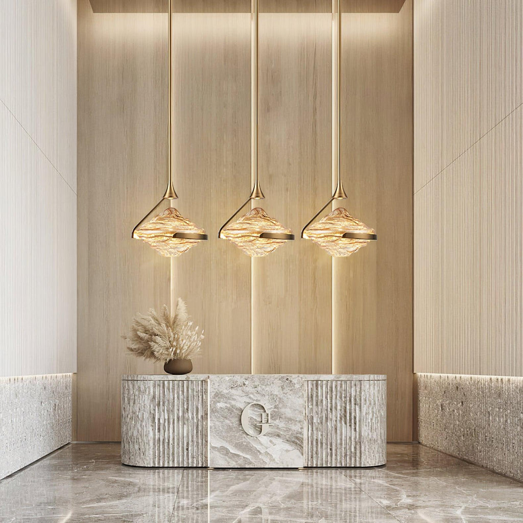 Pendant Lamp | Crystal Glass & Integrated LED | Ø25 cm Adjustable Height