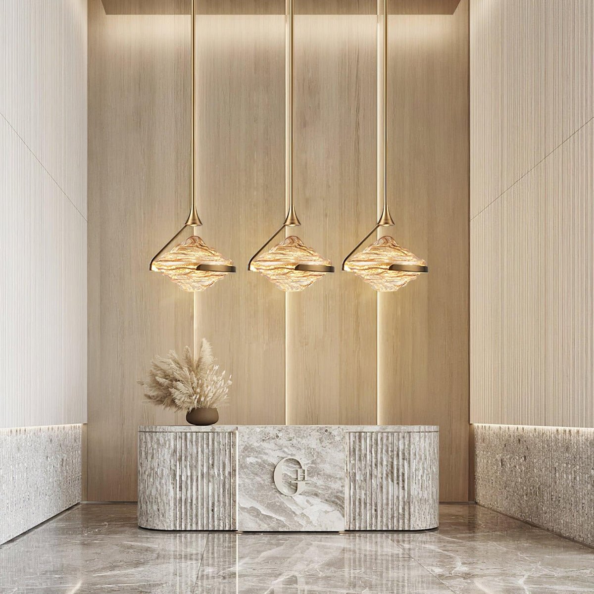 Pendant Lamp | Crystal Glass & Integrated LED | Ø25 cm Adjustable Height