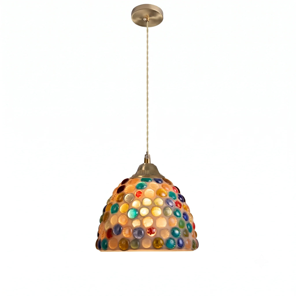 Pendant Lamp | Handmade Shell Shade & Brass Body | Adjustable Height