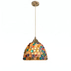Pendant Lamp | Handmade Shell Shade & Brass Body | Adjustable Height