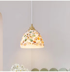 Pendant Lamp | Handmade Shell Shade & Brass Body | Adjustable Height