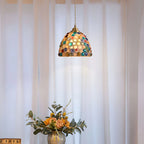Pendant Lamp | Handmade Shell Shade & Brass Body | Adjustable Height