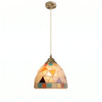 Pendant Lamp | Handmade Shell Shade & Brass Body | Adjustable Height