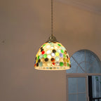 Pendant Lamp | Handmade Shell Shade & Brass Body | Adjustable Height