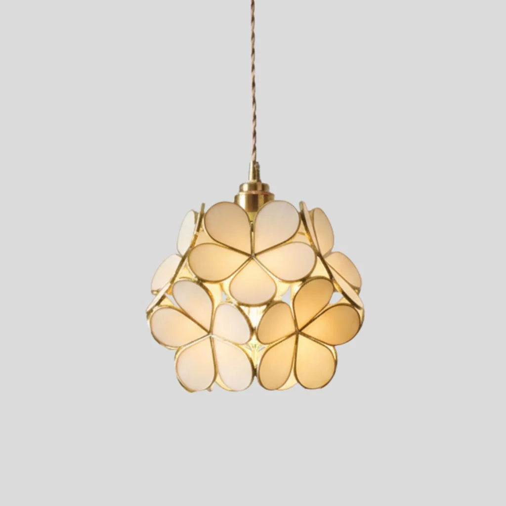 Pendant Lamp | Handmade Tiffany Glass & Metal Fixture | Adjustable 100 cm Chain