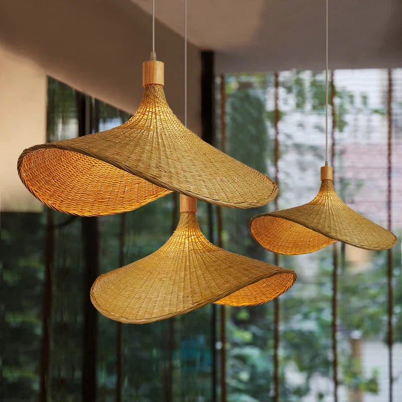 Pendant Lamp | Handwoven Bamboo Basket | Multiple Sizes