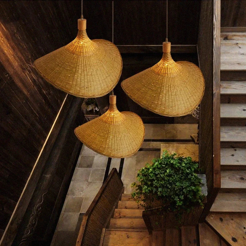 Pendant Lamp | Handwoven Bamboo Basket | Multiple Sizes