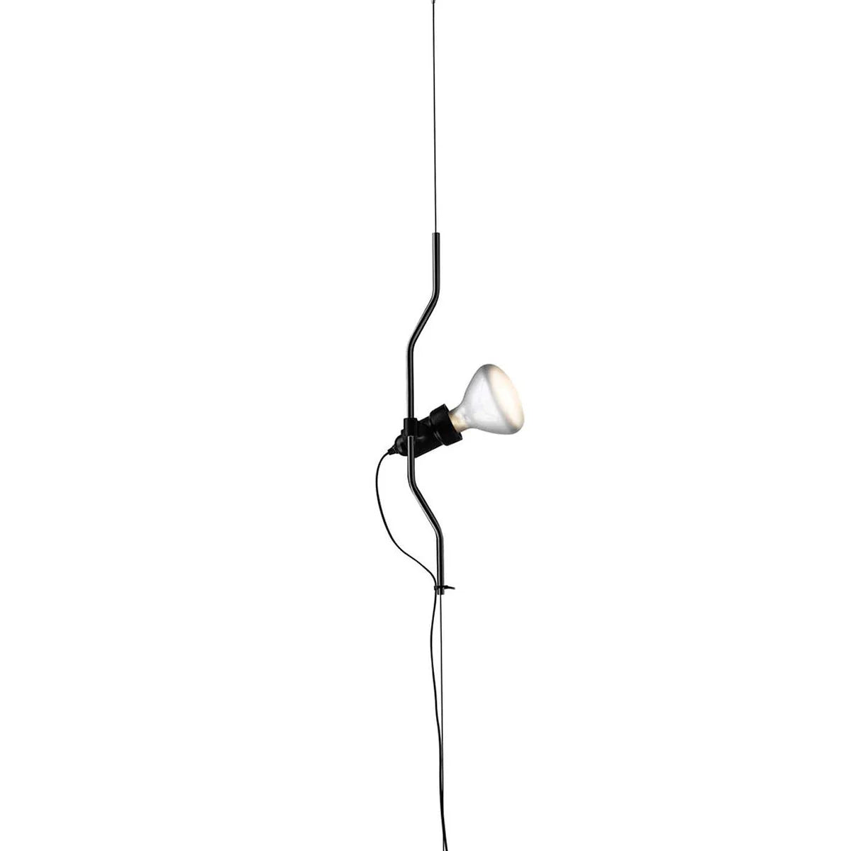 Pendant Lamp | Height-Adjustable Cable Slide & Dimmable | Nickel-Plated Tube Shade