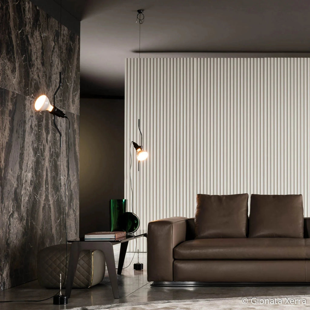 Pendant Lamp | Height-Adjustable Cable Slide & Dimmable | Nickel-Plated Tube Shade