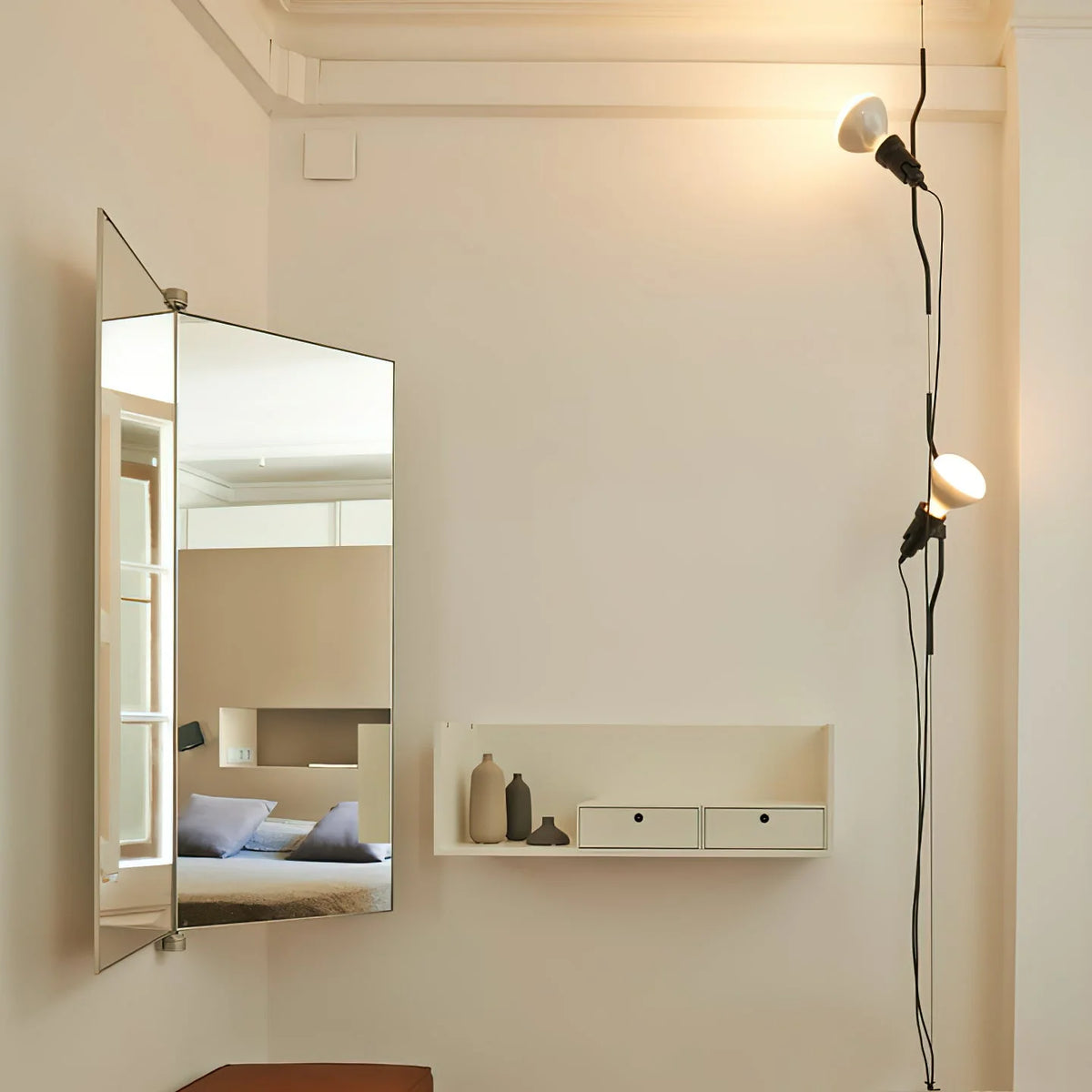 Pendant Lamp | Height-Adjustable Cable Slide & Dimmable | Nickel-Plated Tube Shade