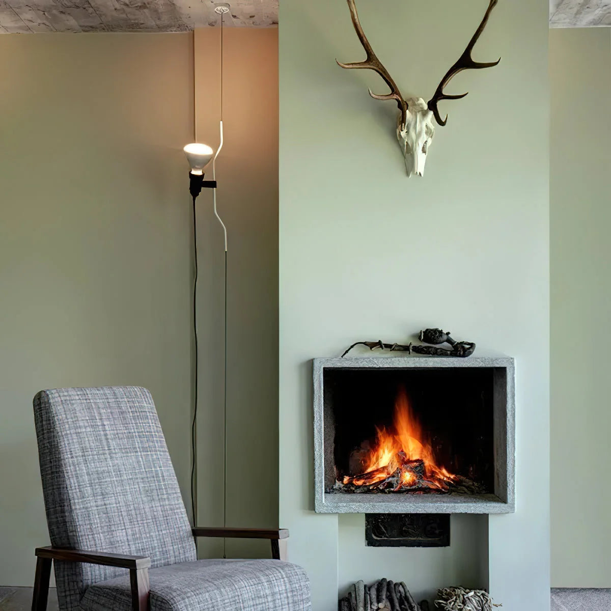 Pendant Lamp | Height-Adjustable Cable Slide & Dimmable | Nickel-Plated Tube Shade