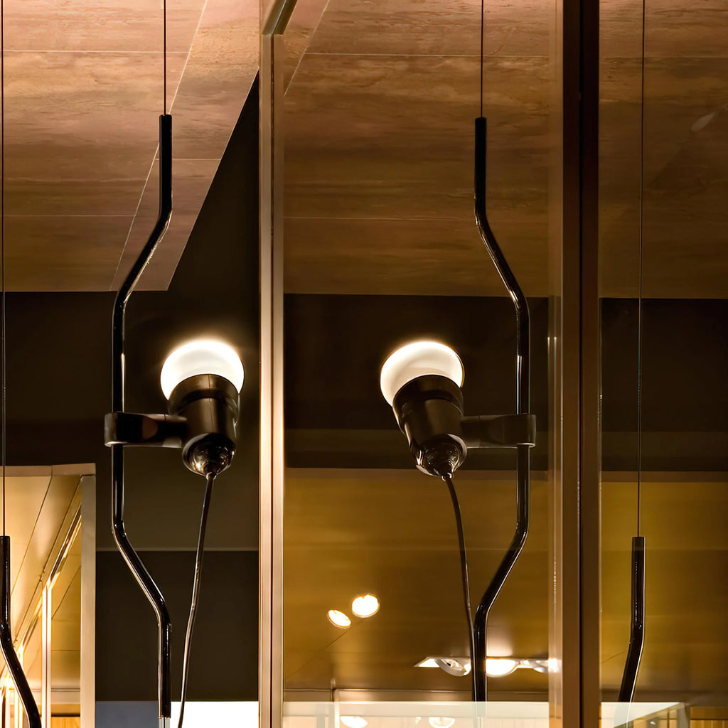 Pendant Lamp | Height-Adjustable Cable Slide & Dimmable | Nickel-Plated Tube Shade