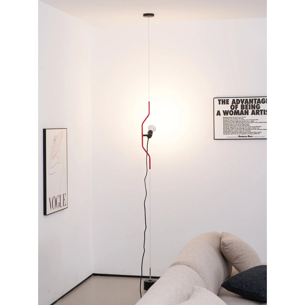 Pendant Lamp | Height-Adjustable Cable Slide & Dimmable | Nickel-Plated Tube Shade