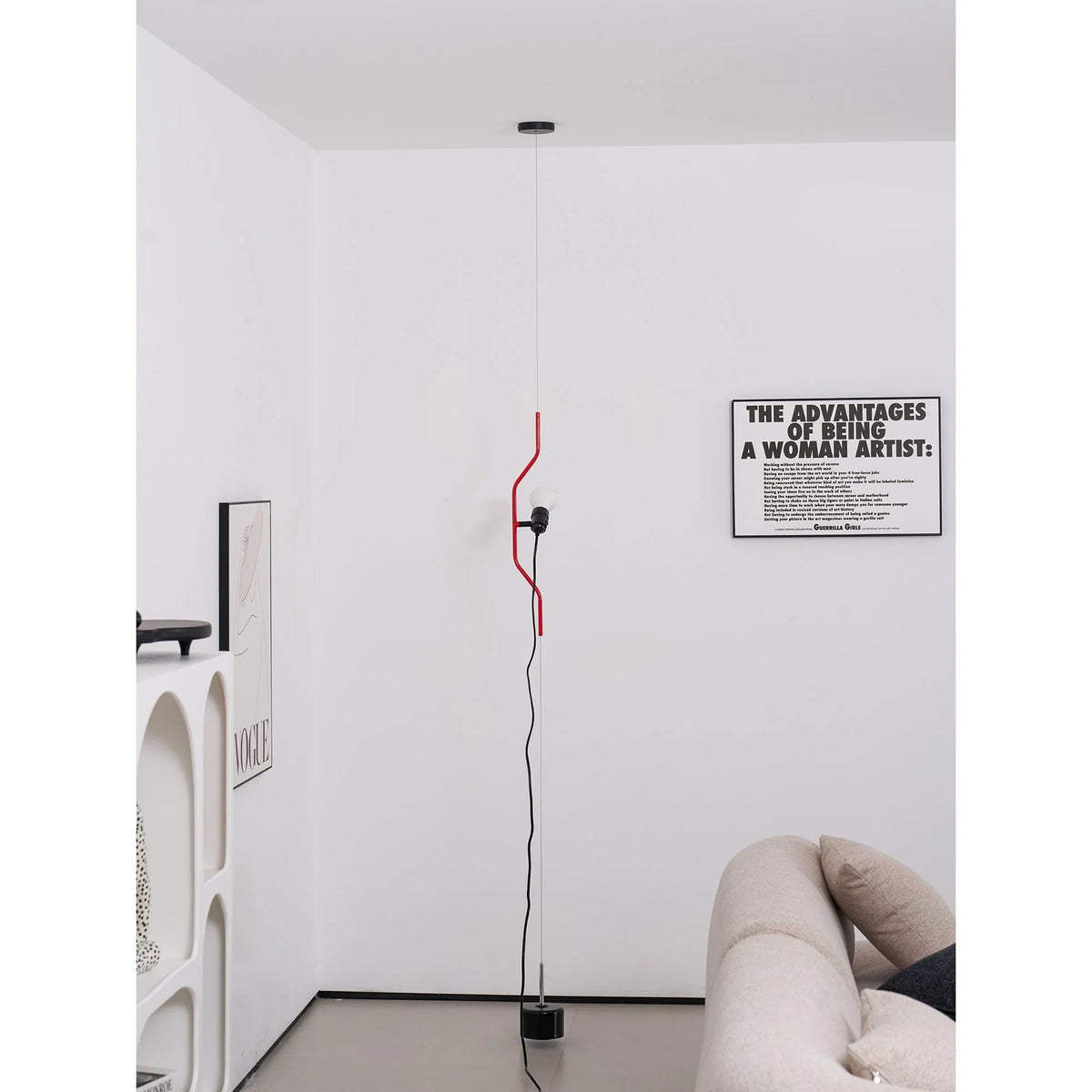 Pendant Lamp | Height-Adjustable Cable Slide & Dimmable | Nickel-Plated Tube Shade