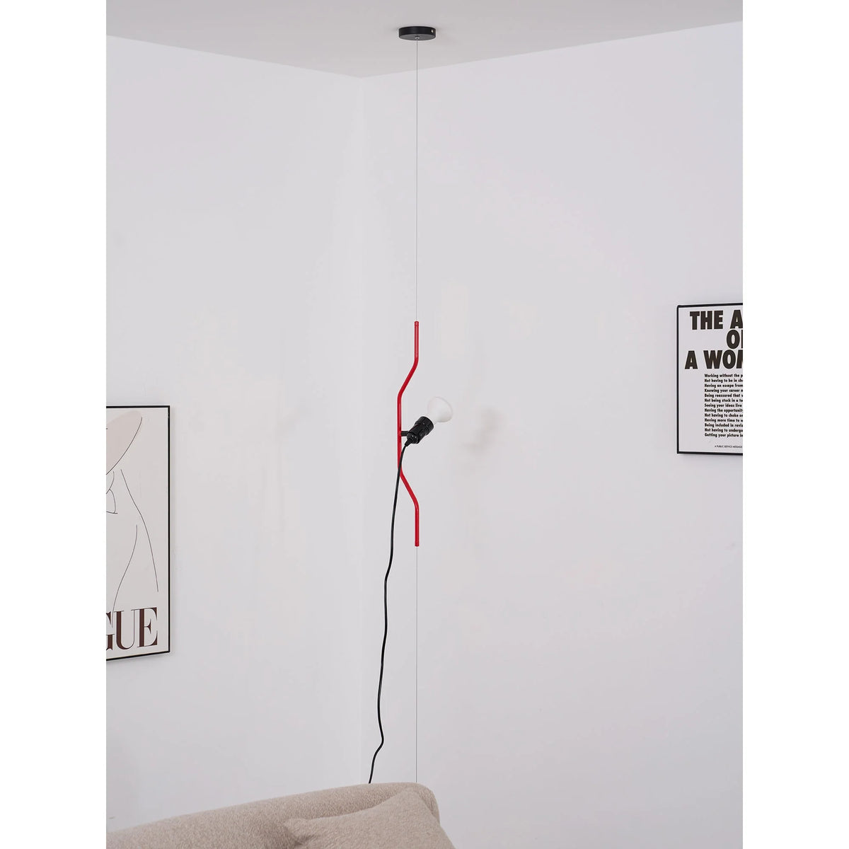 Pendant Lamp | Height-Adjustable Cable Slide & Dimmable | Nickel-Plated Tube Shade