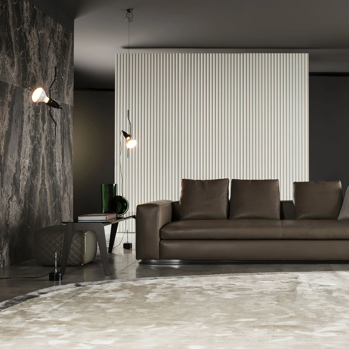 Pendant Lamp | Height-Adjustable Cable Slide & Dimmable | Nickel-Plated Tube Shade