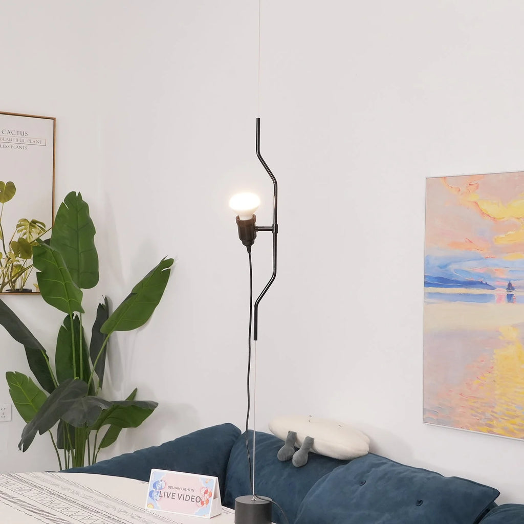 Pendant Lamp | Height-Adjustable Cable Slide & Dimmable | Nickel-Plated Tube Shade