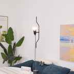 Pendant Lamp | Height-Adjustable Cable Slide & Dimmable | Nickel-Plated Tube Shade