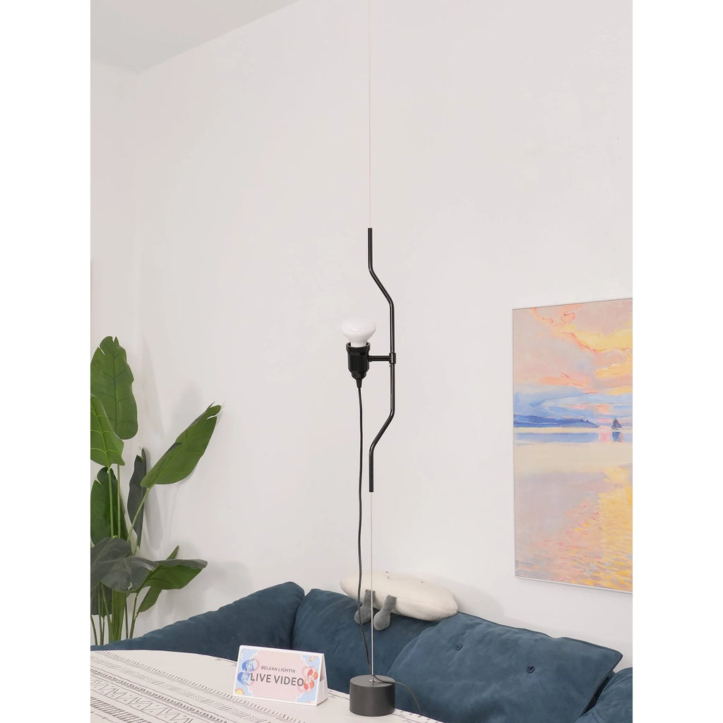 Pendant Lamp | Height-Adjustable Cable Slide & Dimmable | Nickel-Plated Tube Shade