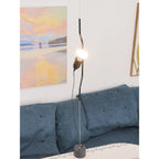 Pendant Lamp | Height-Adjustable Cable Slide & Dimmable | Nickel-Plated Tube Shade