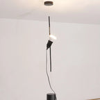 Pendant Lamp | Height-Adjustable Cable Slide & Dimmable | Nickel-Plated Tube Shade