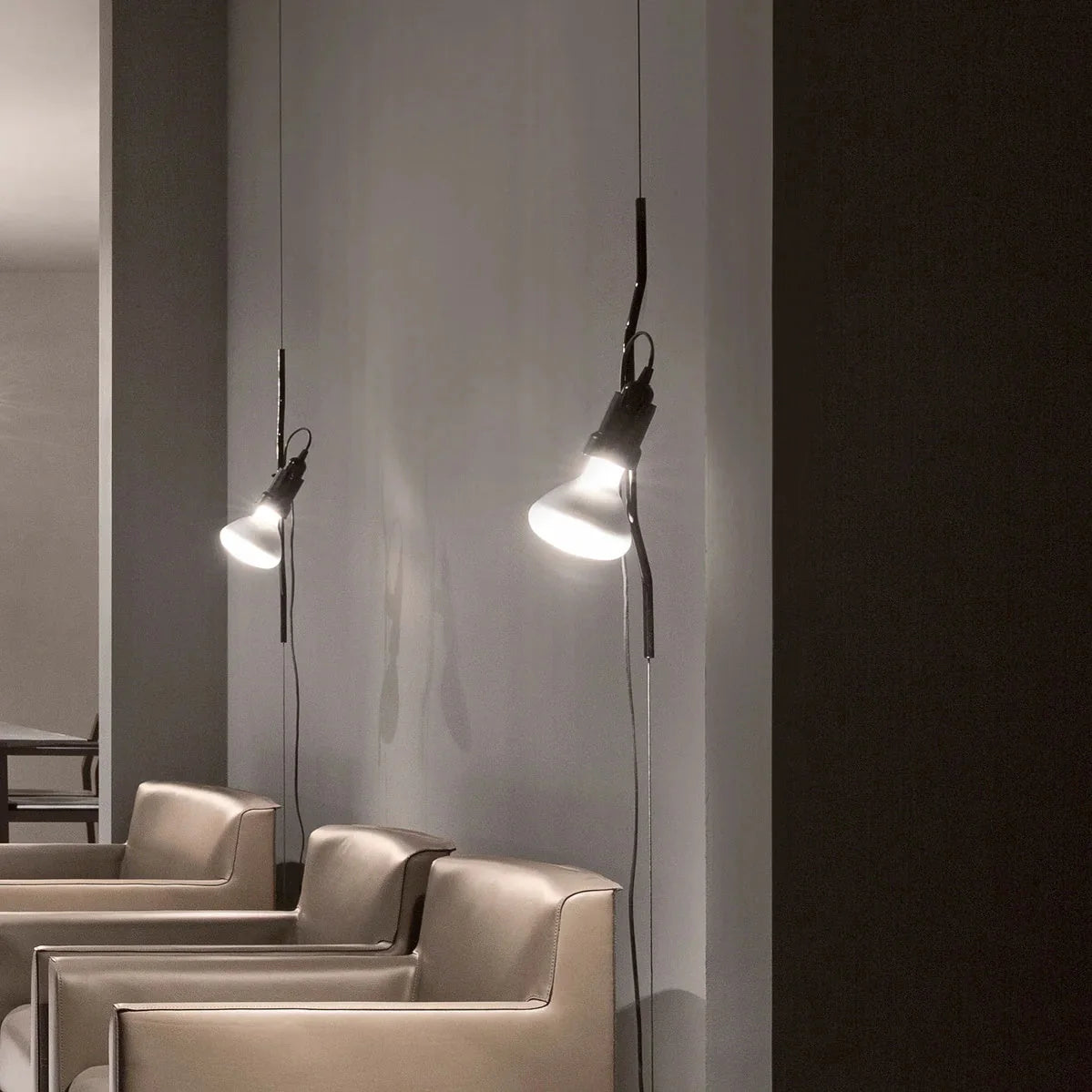 Pendant Lamp | Height-Adjustable Cable Slide & Dimmable | Nickel-Plated Tube Shade