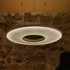 Pendant Lamp | Integrated LED & Fabric Shade | Damp-Rated