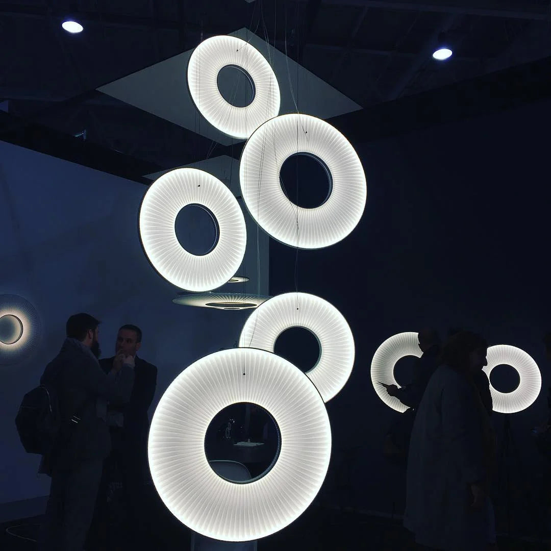 Pendant Lamp | Integrated LED & Fabric Shade | Damp-Rated