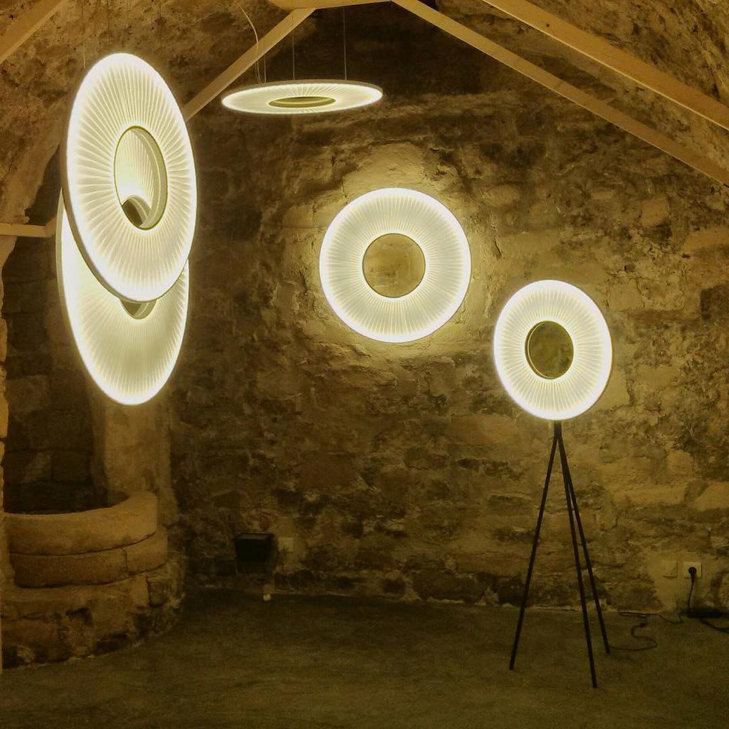 Pendant Lamp | Integrated LED & Fabric Shade | Damp-Rated