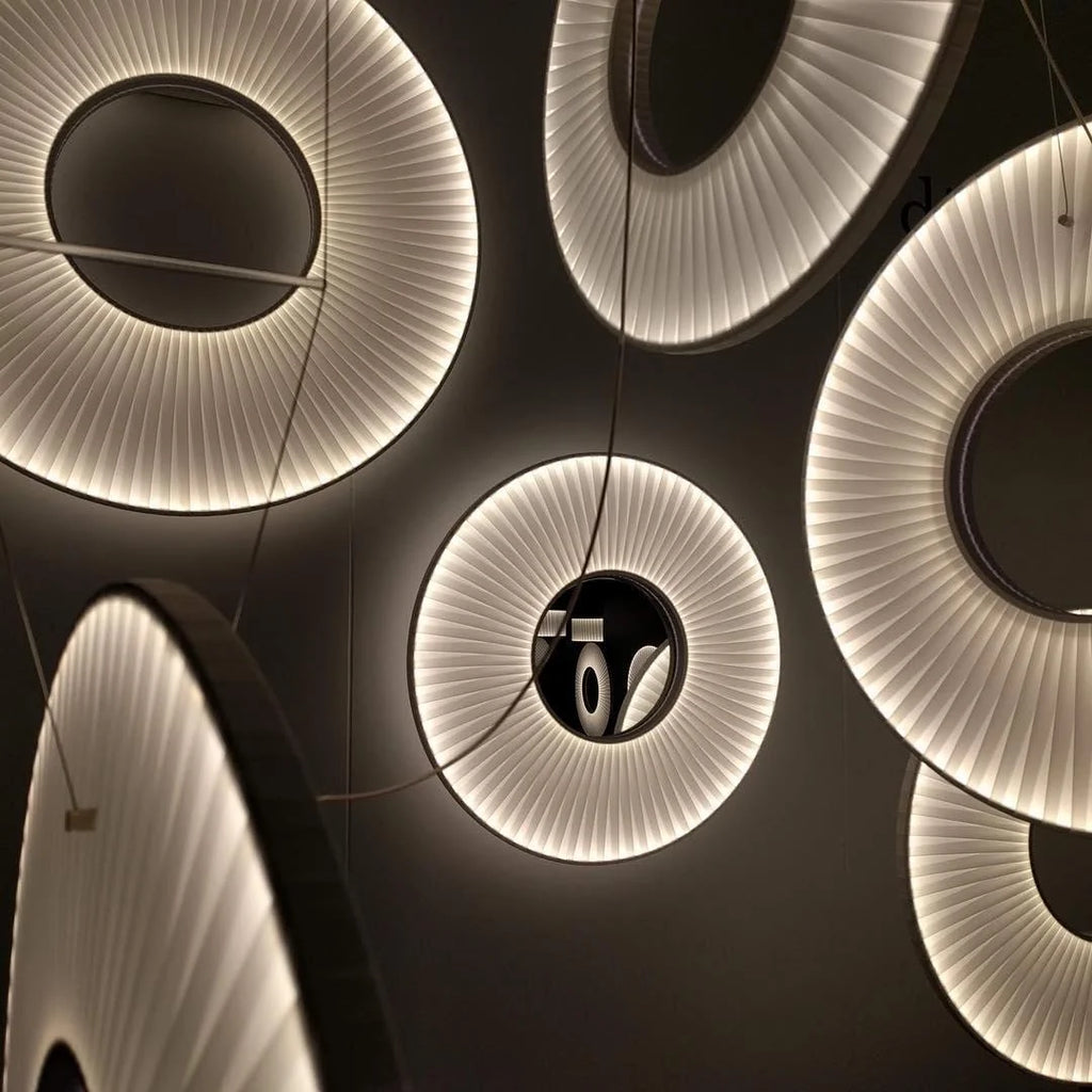 Pendant Lamp | Integrated LED & Fabric Shade | Damp-Rated