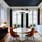 Pendant Lamp | Integrated LED & Fabric Shade | Damp-Rated