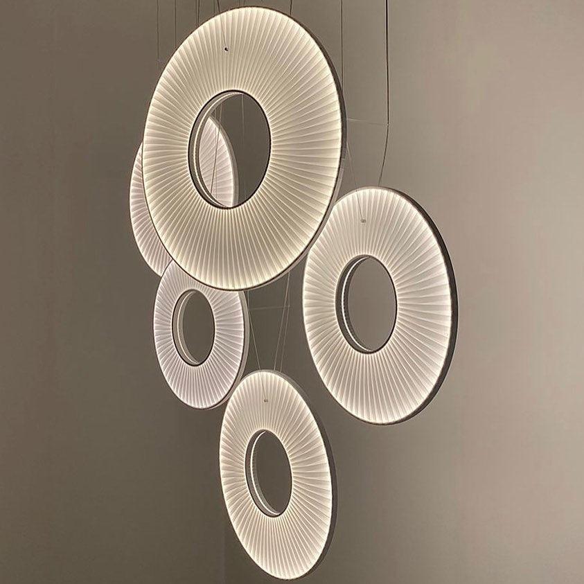 Pendant Lamp | Integrated LED & Fabric Shade | Damp-Rated