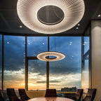 Pendant Lamp | Integrated LED & Fabric Shade | Damp-Rated
