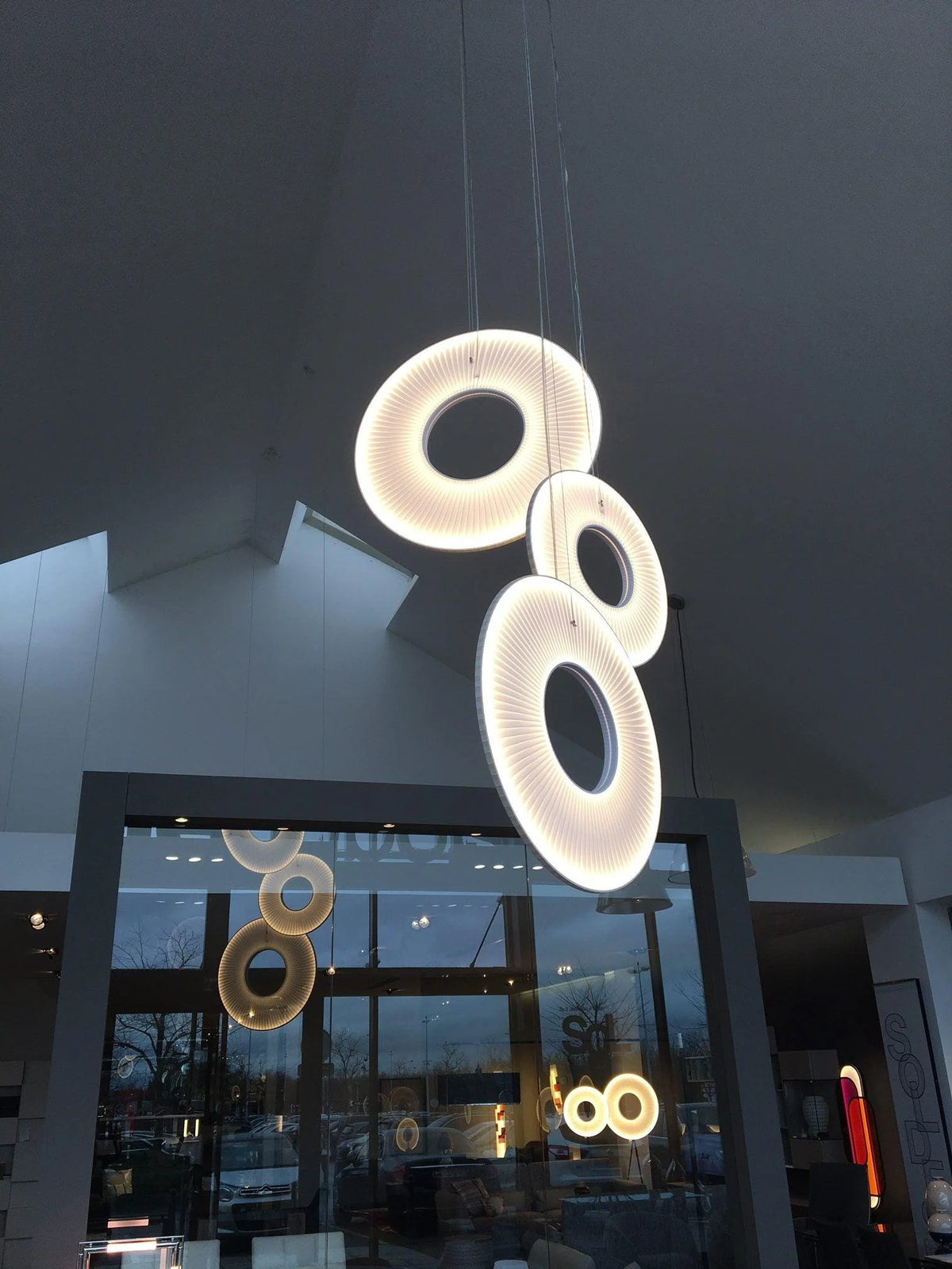 Pendant Lamp | Integrated LED & Fabric Shade | Damp-Rated