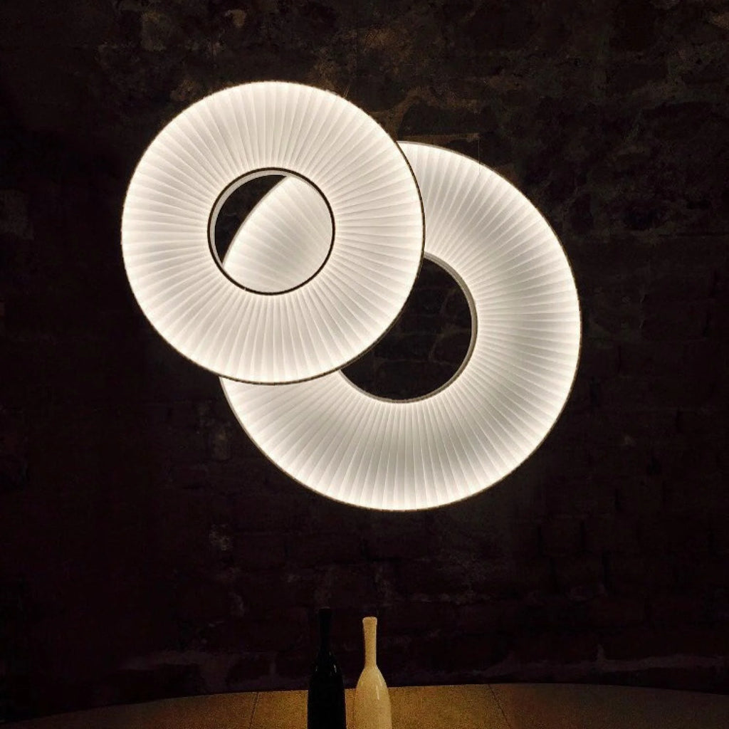 Pendant Lamp | Integrated LED & Fabric Shade | Damp-Rated