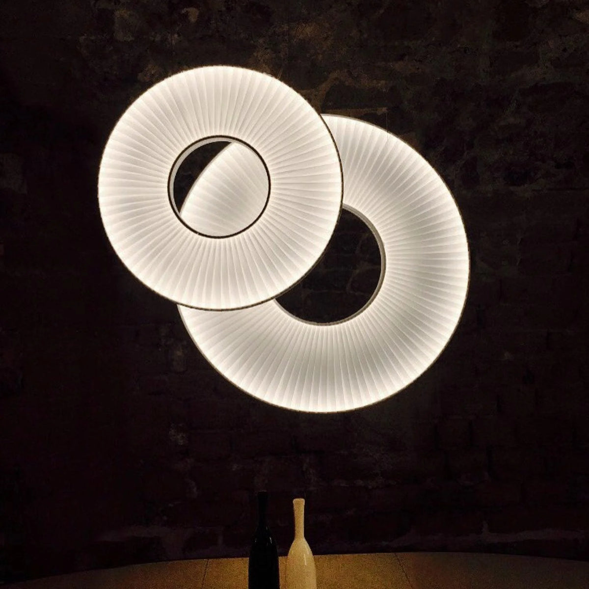 Pendant Lamp | Integrated LED & Fabric Shade | Damp-Rated