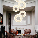 Pendant Lamp | Integrated LED & Fabric Shade | Damp-Rated