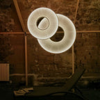 Pendant Lamp | Integrated LED & Fabric Shade | Damp-Rated
