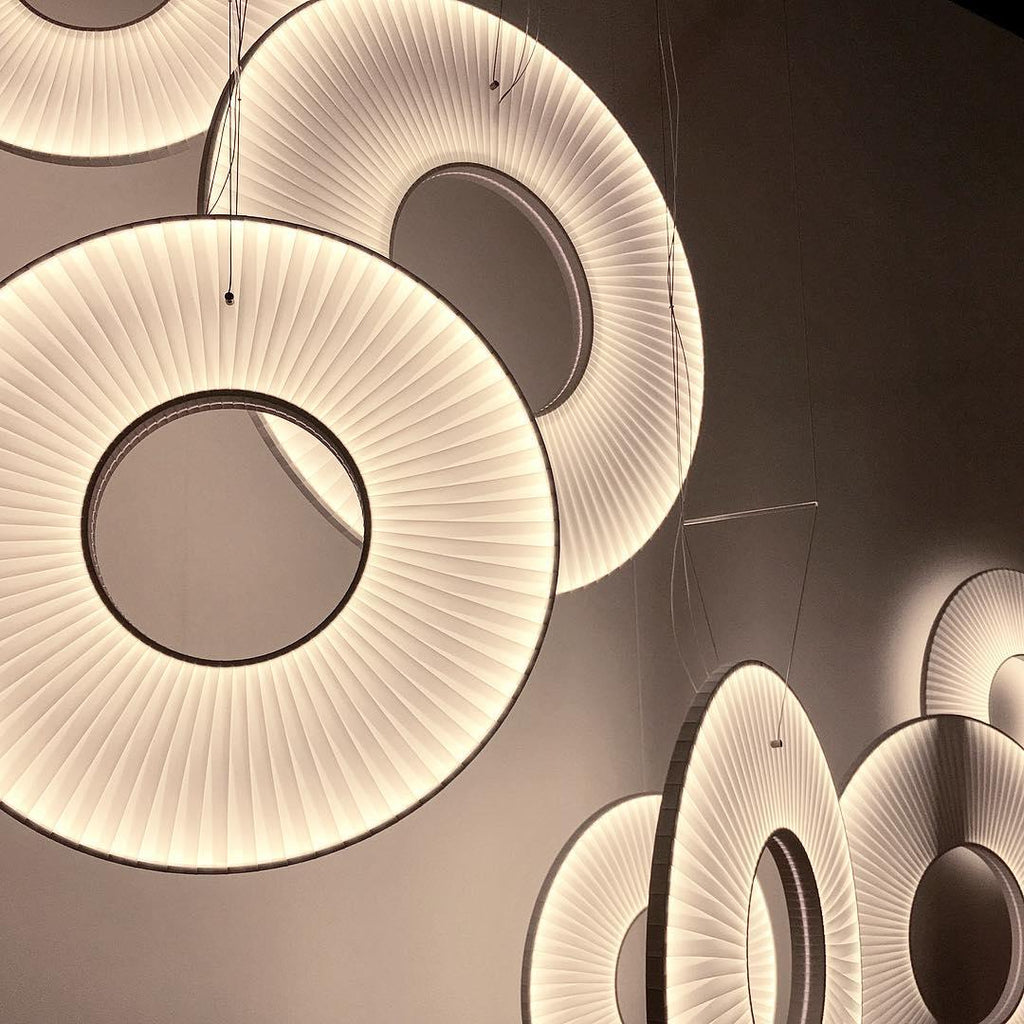 Pendant Lamp | Integrated LED & Fabric Shade | Damp-Rated