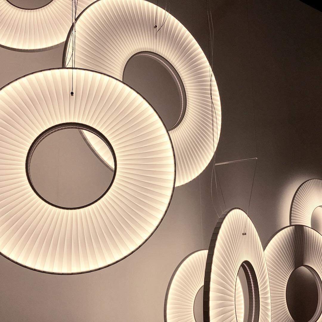 Pendant Lamp | Integrated LED & Fabric Shade | Damp-Rated