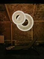 Pendant Lamp | Integrated LED & Fabric Shade | Damp-Rated