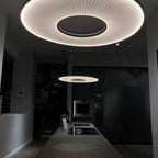 Pendant Lamp | Integrated LED & Fabric Shade | Damp-Rated