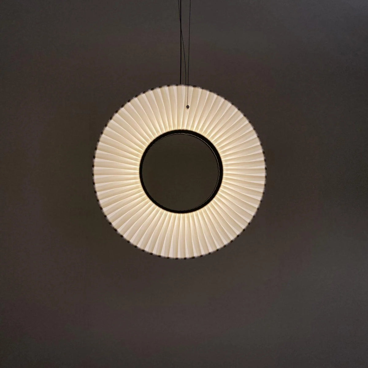 Pendant Lamp | Integrated LED & Fabric Shade | Damp-Rated