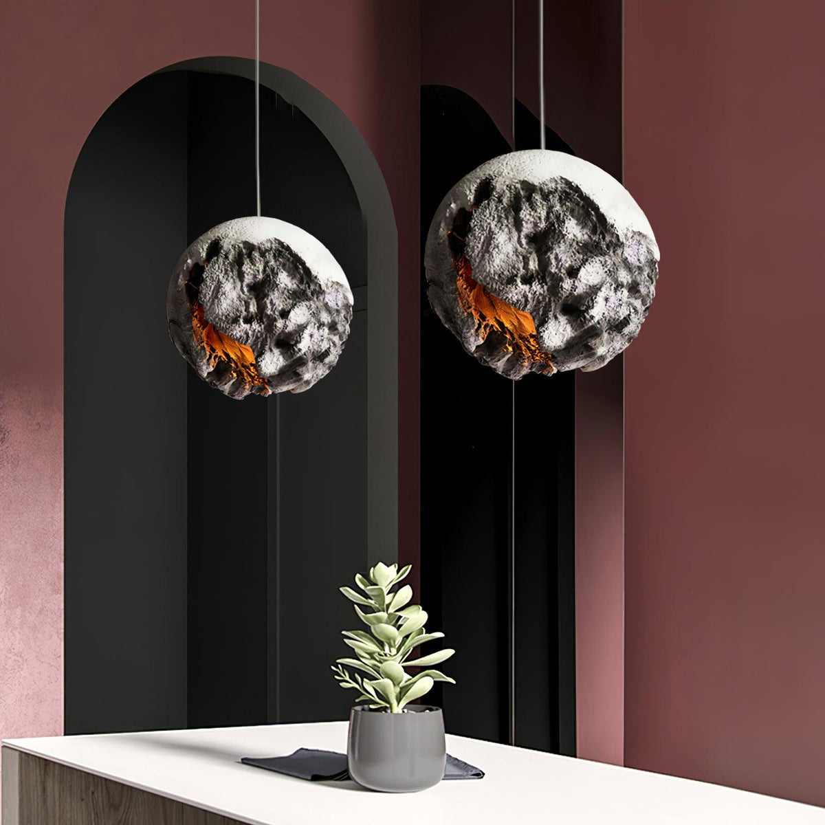 Pendant Lamp | Irregular Planet Sculptural Design | Ø30/40/60 cm