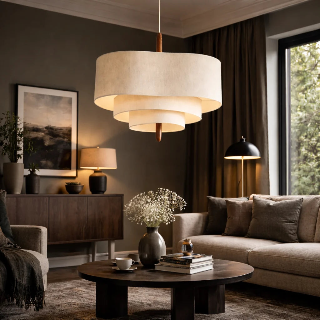 Pendant Lamp | Japandi Fabric Shade & Soft Ambient Light